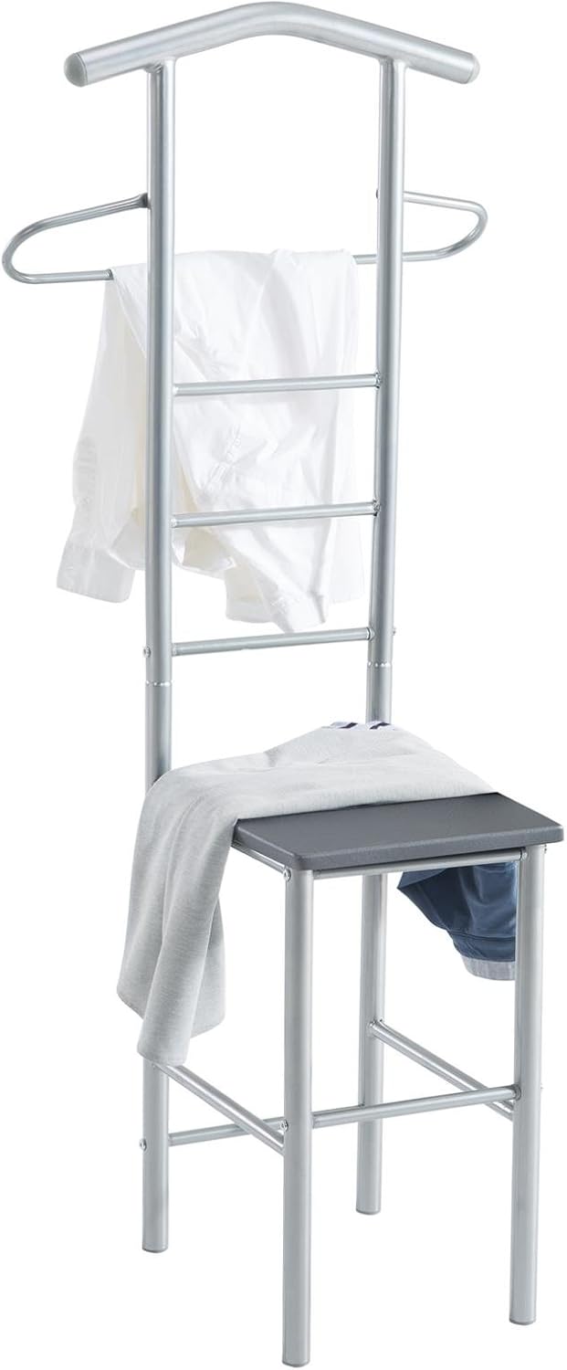 CARO-Möbel Herrendiener Stummer Diener Kleiderständer JIVO, in grau anthrazit,121 cm, Garderobe mit