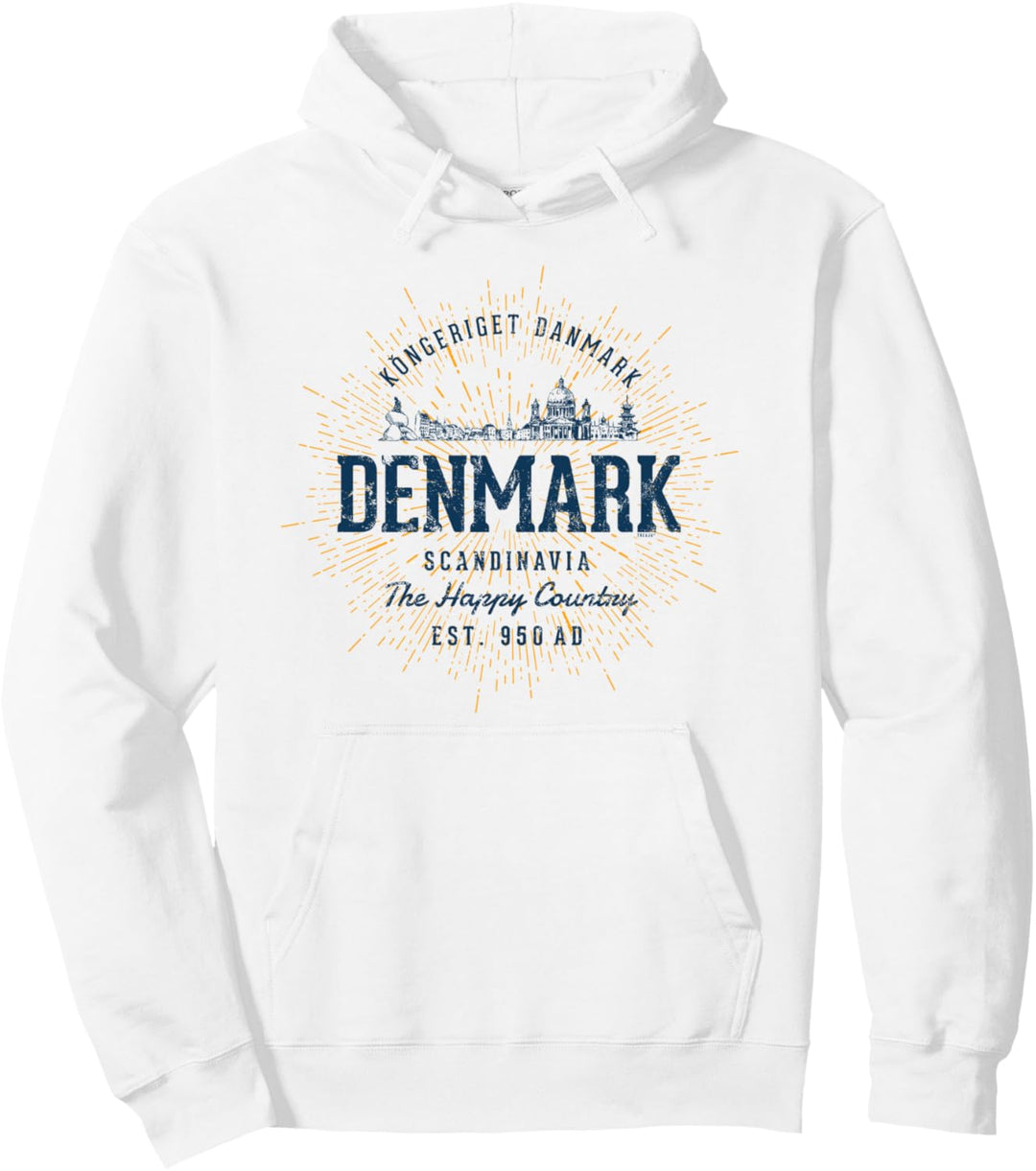 Denmark Retro Stil Vintage Dänemark Pullover Hoodie