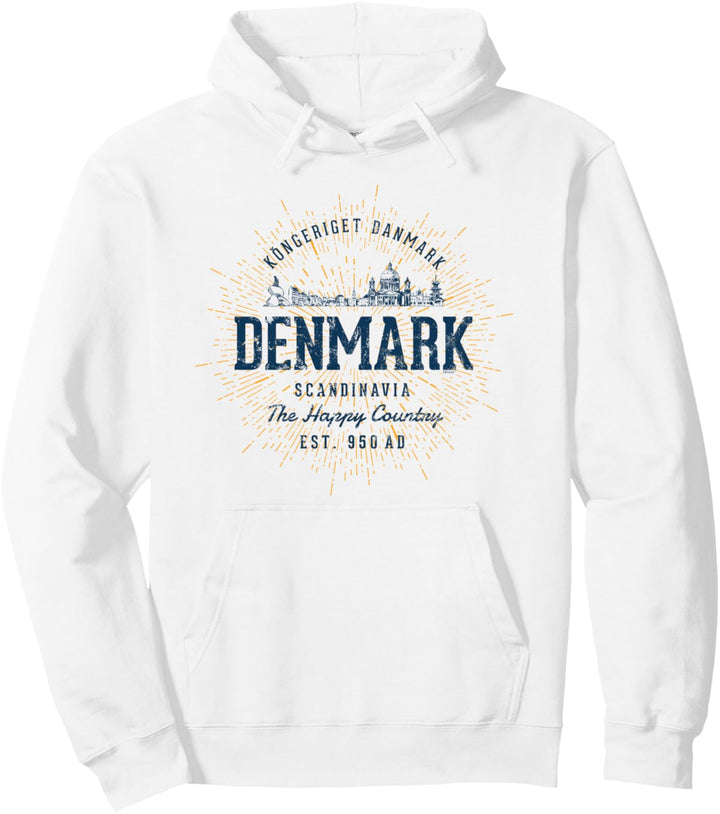 Denmark Retro Stil Vintage Dänemark Pullover Hoodie