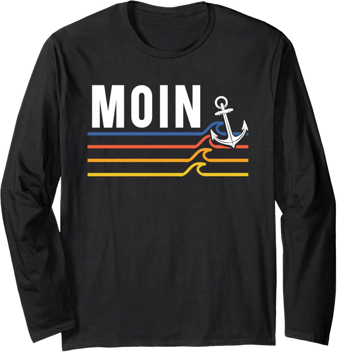 Moin ihr Spacken - Digga Spruch Meer Norddeutsch Anker Langarmshirt