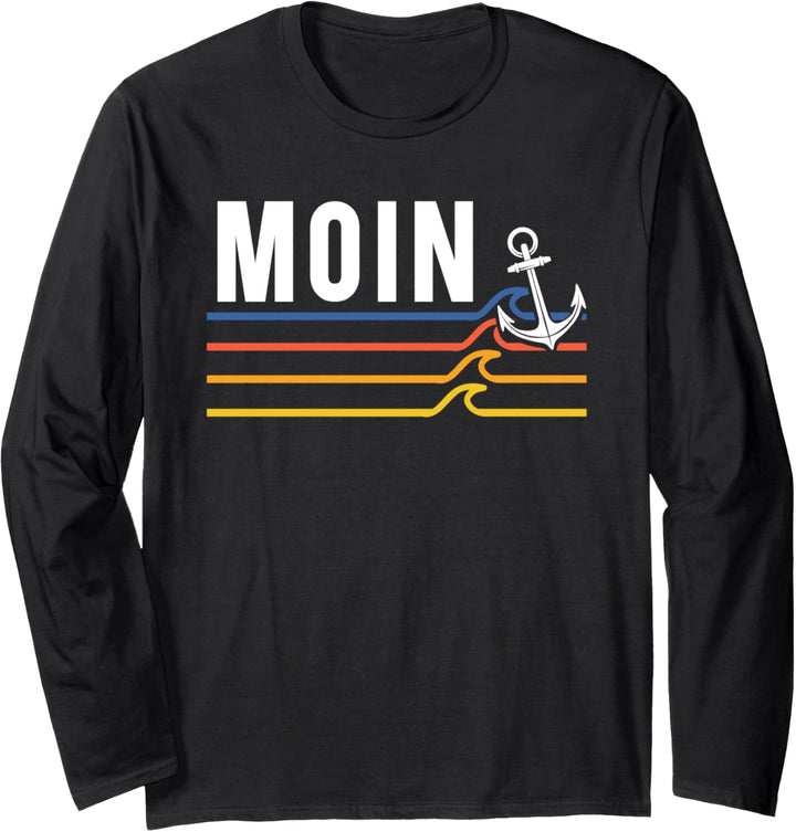 Moin ihr Spacken - Digga Spruch Meer Norddeutsch Anker Langarmshirt