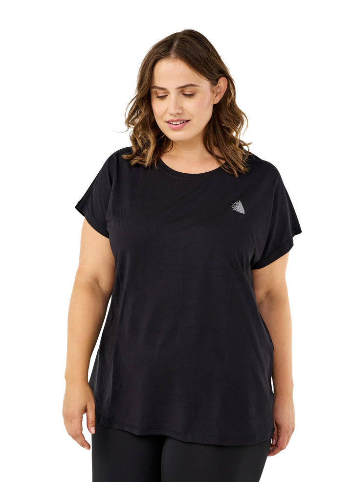 Zizzi Active by Damen Grosse Grössen Fitness T-Shirt Kurzarm Sportshirt Gr 42-60 - Plus Size Damen K