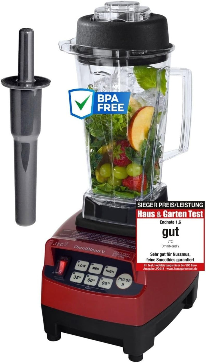 Profi Smoothie Maker TM800 Power Hochleistungsmixer Maron 2,0 l BPA-FREI Standmixer mit 6 Edelstahlm