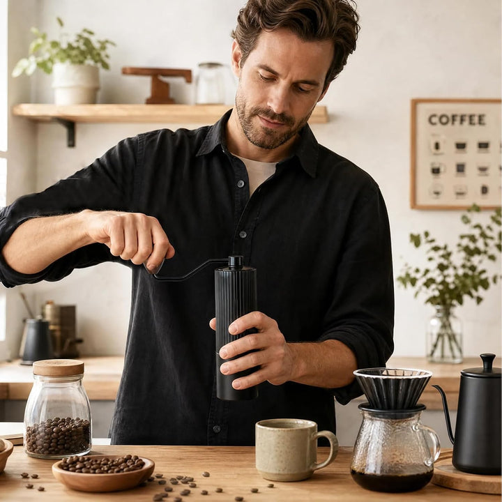 Manuelle Kaffeemühle, Tragbare Manuelle Handkaffeemühle, Verstellbarer Manueller Kaffeemahlwerk, Ein
