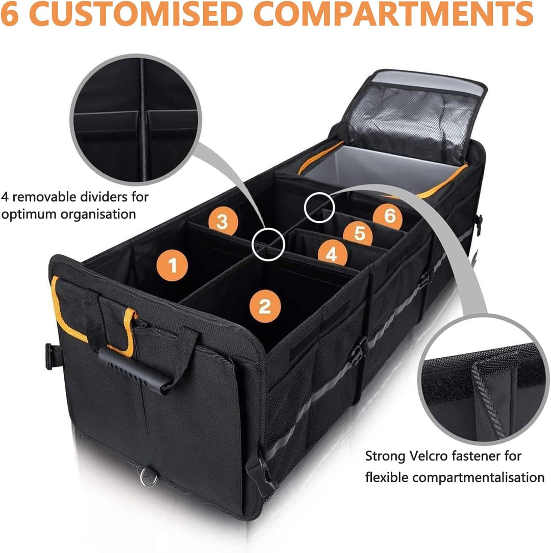 Kofferraum Organizer, Auto Kofferraum Organizer Mit Deckel, Zusammenklappbarer Kofferraumtasche, Aut