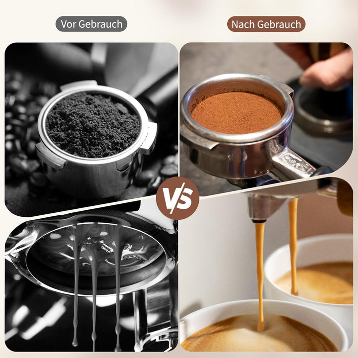 KaffeeTamper 51mm Set, Kaffee Tamper Edelstahl Base, mit 6 feinen Espressonadeln, Espresso Kaffee Ta