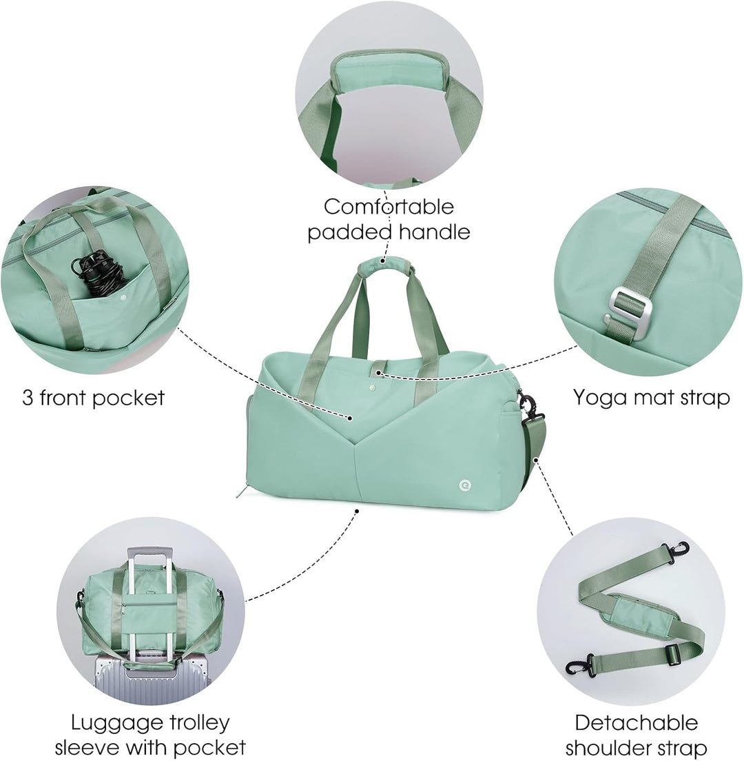 Ceneda Sporttaschen Klassische Reisetasche mit Schuhfach und Kulturtasche Sporttasche Damen Herren T