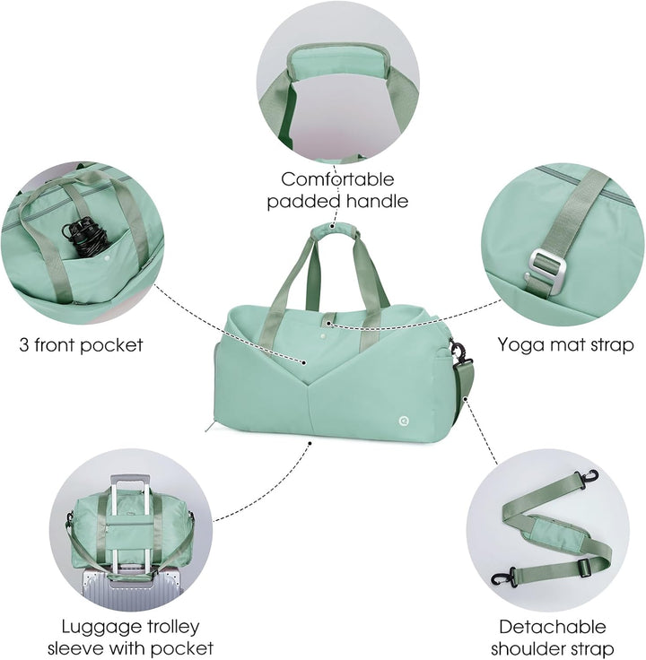 Ceneda Sporttaschen Klassische Reisetasche mit Schuhfach und Kulturtasche Sporttasche Damen Herren T