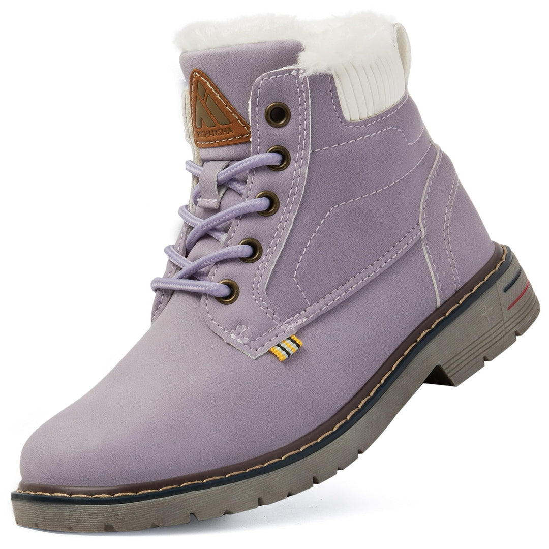 Mishansha Winterschuhe Kinder Warme Stiefeletten Gefüttert Winterstiefel Jungen Mädchen Schneestiefe