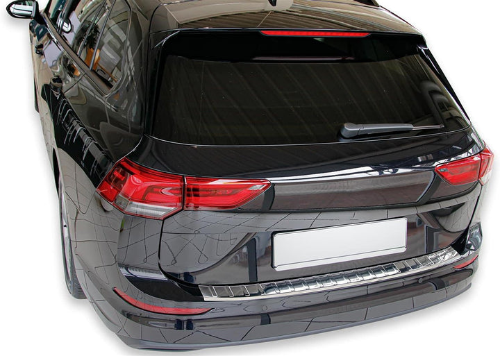 Ladekantenschutz Edelstahl CHROM kompatibel für VW GOLF 8 VARIANT | BJ ab 2020 | Abkantung | premium