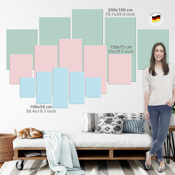 Runa Art Wandbilder Oldtimer Retro 5 Teilig Bild auf Vlies Leinwand Deko Wohnzimmer Schlafzimmer Abs