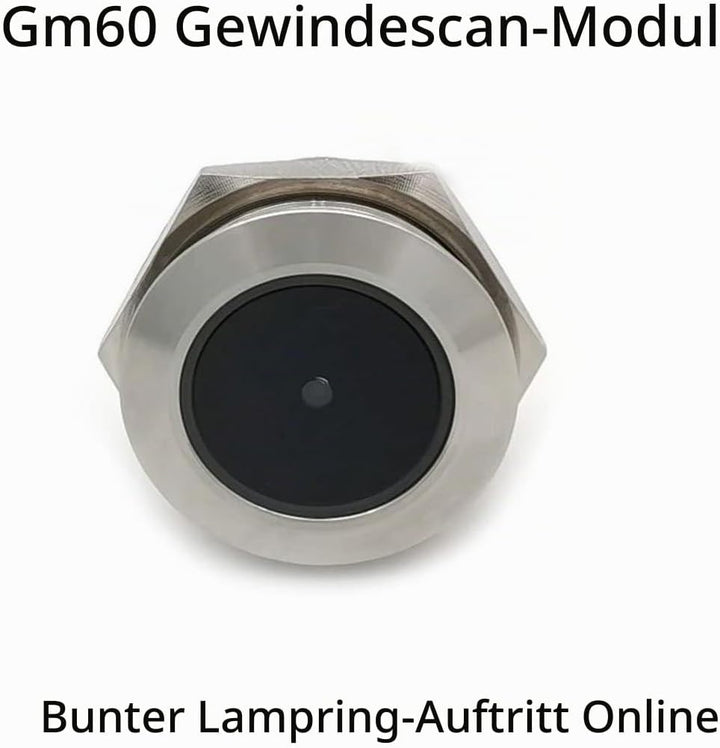 GM60 UART Edelstahl Kontrollierte Ringanzeige 1D/QR/2D Barcode Scanner QR Code Barcode Scanner Modul