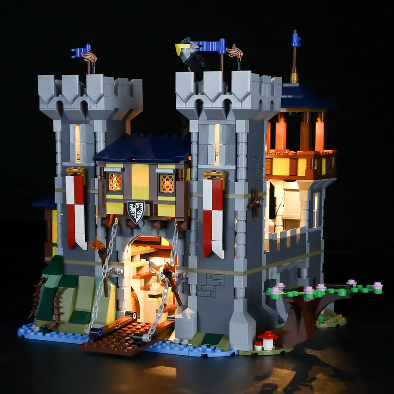 GEAMENT LED Licht-Set Kompatibel mit Lego Mittelalterliche Burg Konstruktionsspielzeug (Medieval Cas