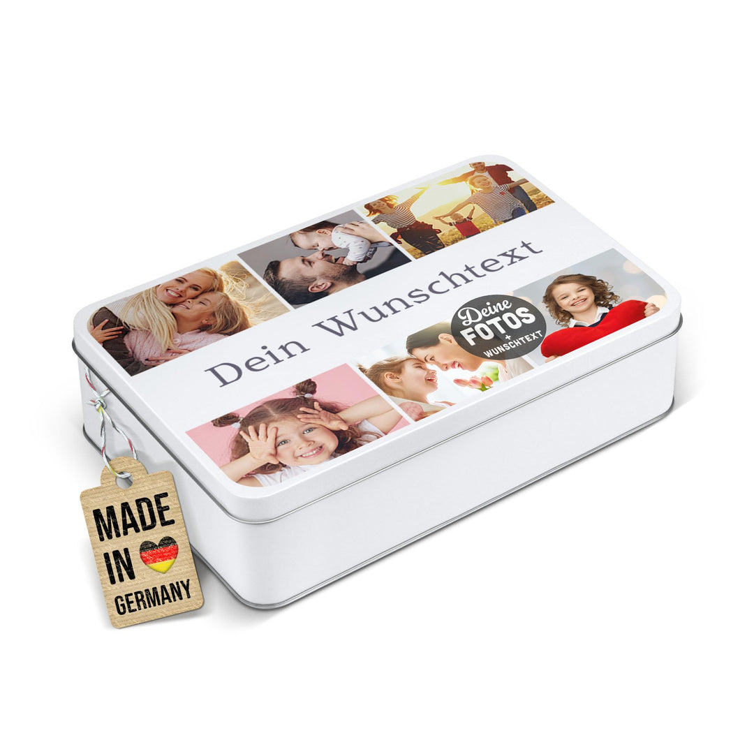 Print Royal PR Geschenkdose selbst gestalten mit 6 Fotos & Text - Blechdose bedrucken, Personalisier
