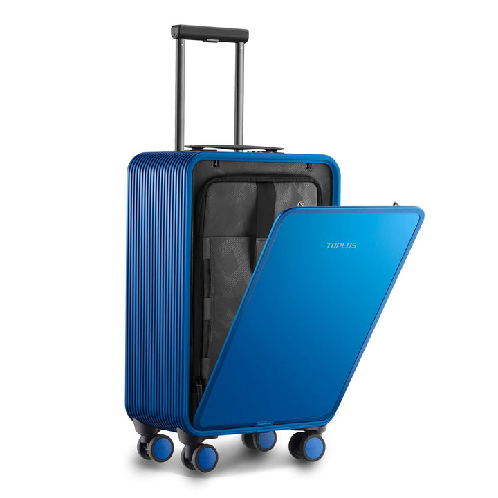 TUPLUS Koffer Aluminium Trolley Rollkoffer mit 4 Rollen Reisekoffer Handgepäck Hartschalenkoffer mit