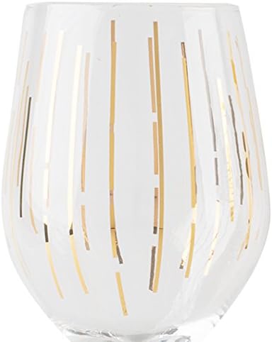 MIKASA Weingläser, Gold, 4 Stück (1er Pack), 6 Weissweingläser Gold, Weissweingläser Gold