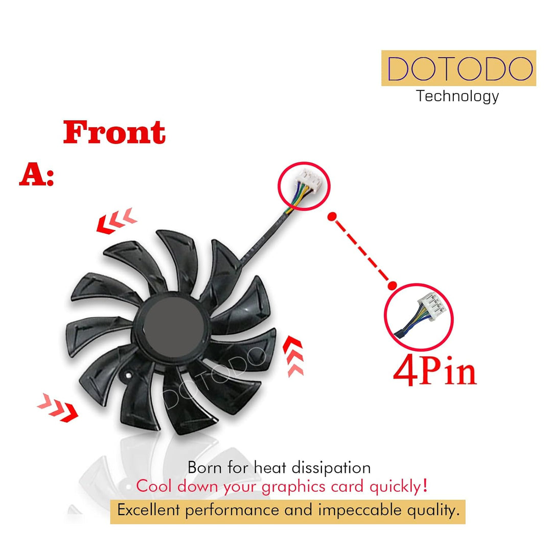 87 mm GA92S2U DC12V 0.46A 4PIN Grafikkarte Kühlt Lüfter für ZOTAC GeForce RTX 2080 RTX 2080 Ti AMP E