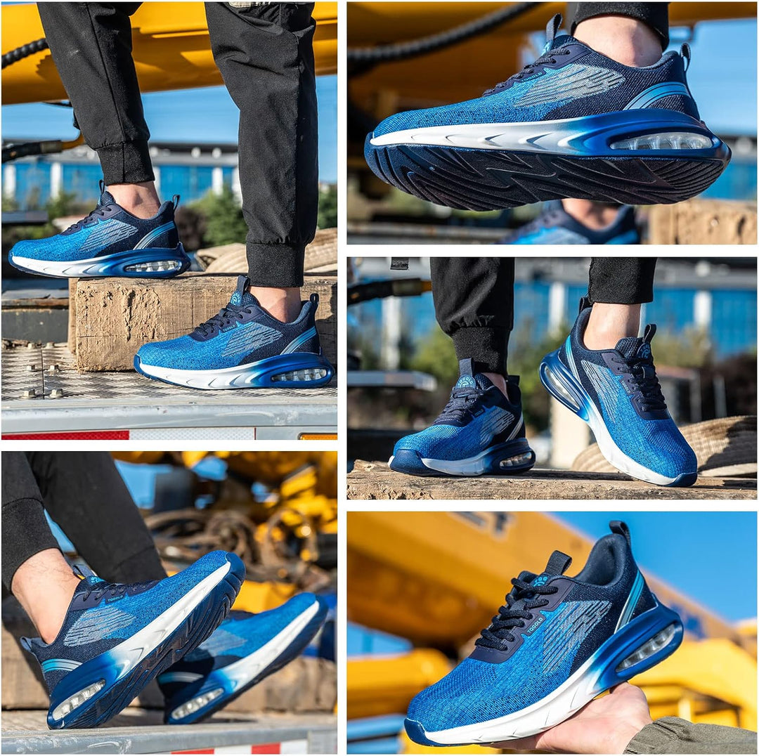 tqgold Sicherheitsschuhe Herren Damen Leicht Arbeitsschuhe Sportlich Schutzschuhe Stahlkappenschuhe