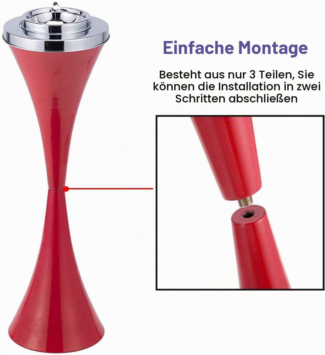 Modern Aschenbecher mit Standfuss Garten Ascher Freistehend Standaschenbecher Standascher Zigaretten