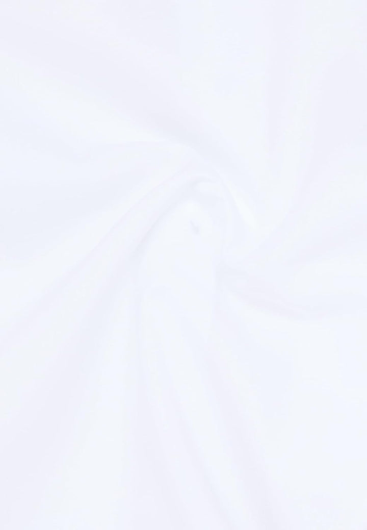 ETERNA Herren unifarbenes Popeline-Hemd MODERN FIT XS Weiss, XS Weiss