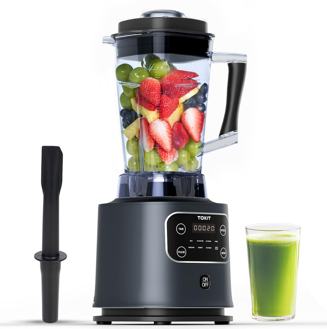 TOKIT 8-EN-1 Standmixer 2000ML, Hochleistungsmixer Pro 1400W Metallmaterial mit Touch LCD und 8 Menü