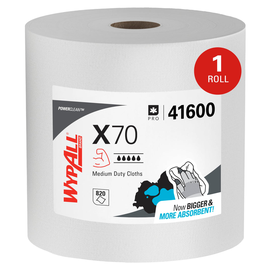 WypAll X70 Reinigungstücher 8348 – Wischtücher Rolle mit 870 Tüchern, WypAll Putztücher