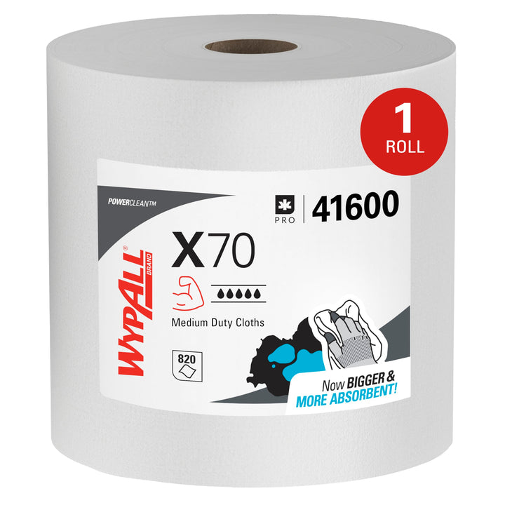 WypAll X70 Reinigungstücher 8348 – Wischtücher Rolle mit 870 Tüchern, WypAll Putztücher