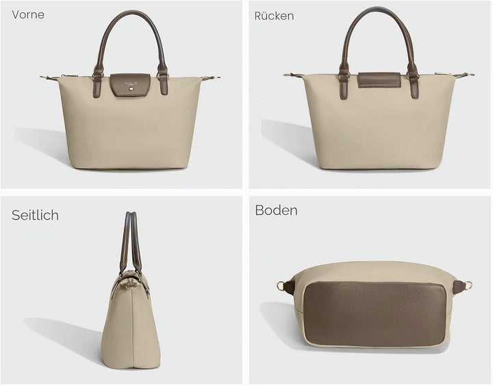 David Jones - Handtasche Nylon Damen - Einkaufstasche Shopper Tote - Weiche Leder Schultertasche Umh