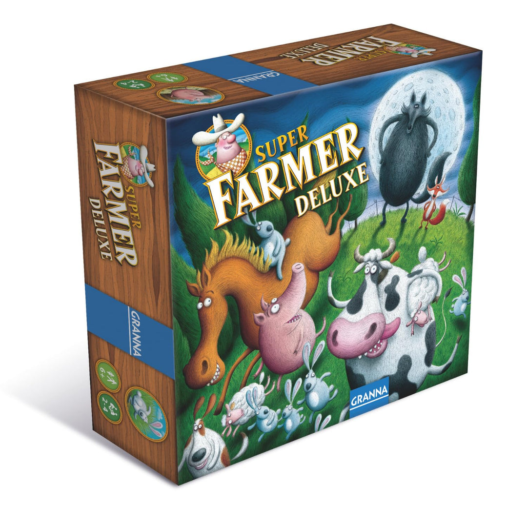 Granna – Superfarmer Deluxe – Familienspiel & Wirtschaftsspiel, Deluxe-Version mit Tierfiguren, Für