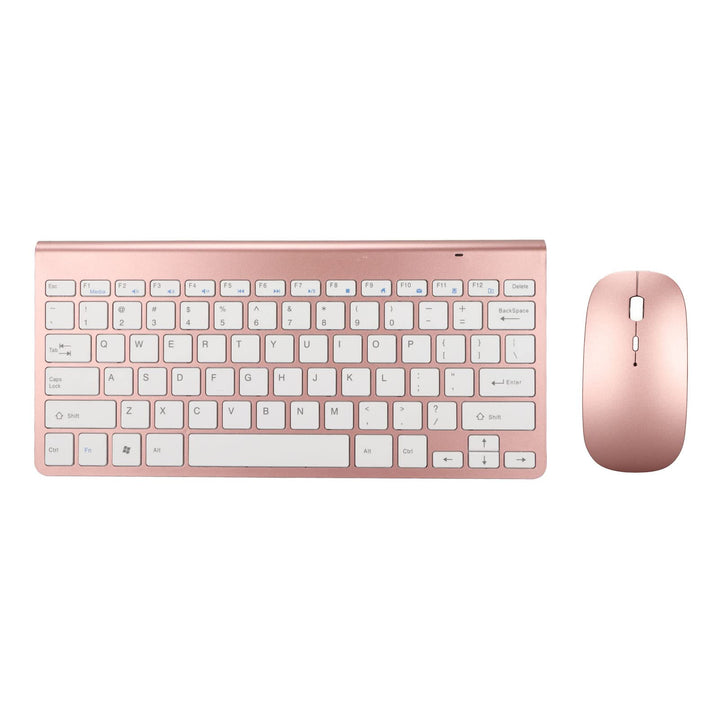 Annadue Tastatur Maus Set Kabellos, Kabellose 2,4G USB Leise Funktastatur und Maus Wireless Keyboard