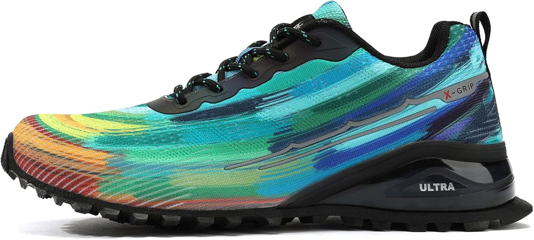 Kricely Traillaufschuhe Herren Leicht Atmungsaktiv Wanderstiefel rutschfest Laufschuhe Outdoor Fitne