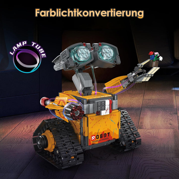 ZWOOS Technik Roboter Kinder Bauspielzeug,5-in 1 Programmierbarer Roboter Bausatz mit App &amp; Fernsteu