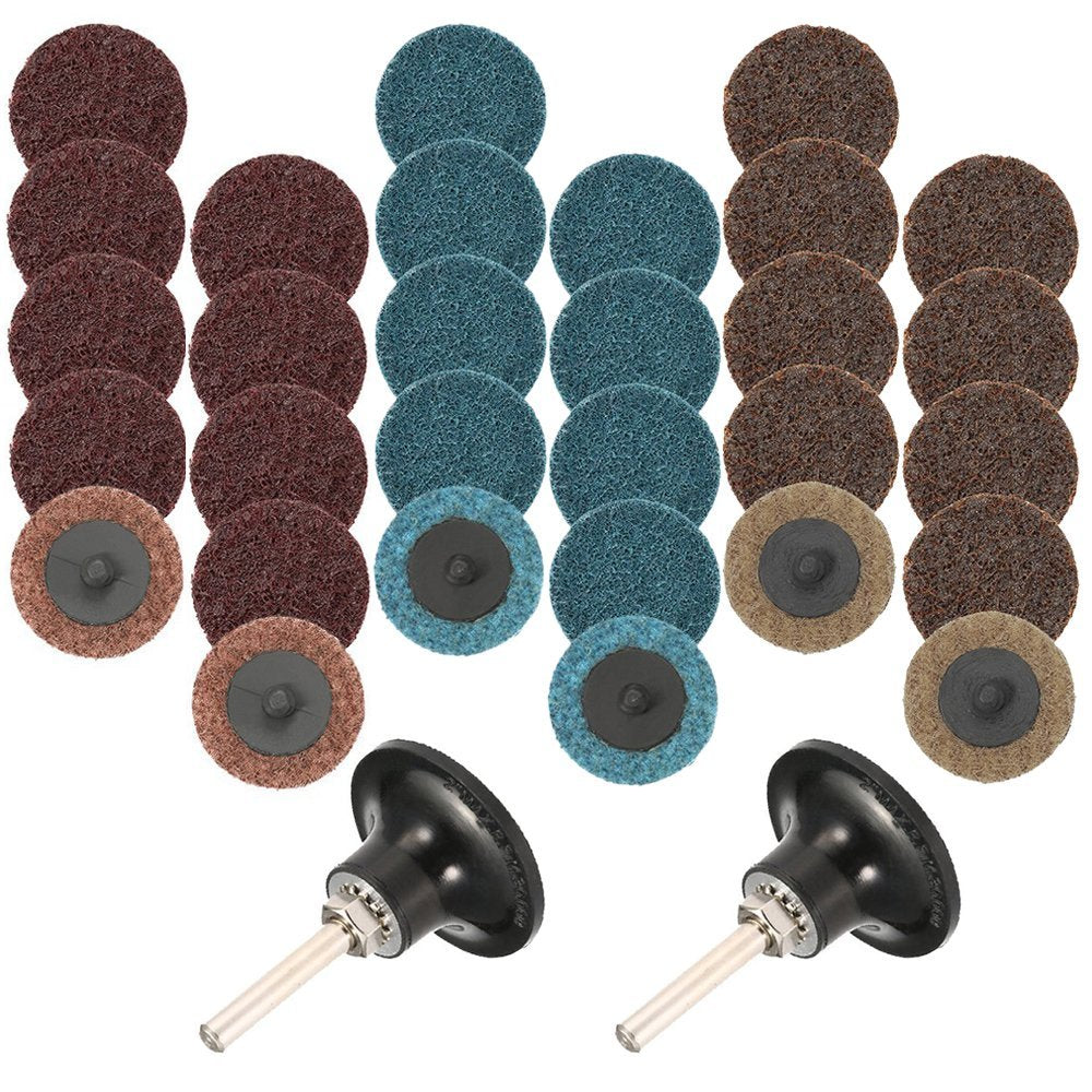 Schleifscheiben-Set, fein, mittelgross, grob, 50mm, mit 2 Stück 1/4 Zoll Padhalterschaft, AFUNTA Obe