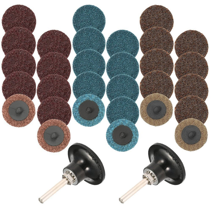 Schleifscheiben-Set, fein, mittelgross, grob, 50mm, mit 2 Stück 1/4 Zoll Padhalterschaft, AFUNTA Obe