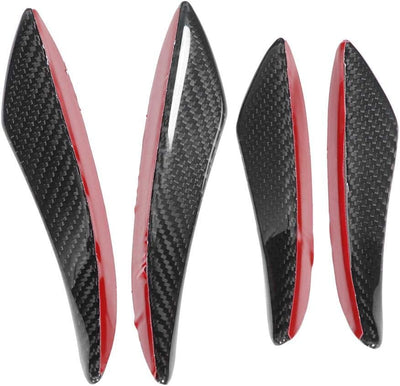 KIMISS Bumper Canards, 4 Teile/satz Universal Carbon Bumper Canards Lip Spoiler