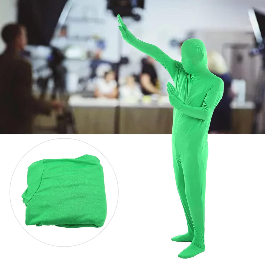 Green Screen Chromakey Bodysuit Handschuhe Kapuze, Fotografie Green Chromakey Bodysuit, Unisex Spand