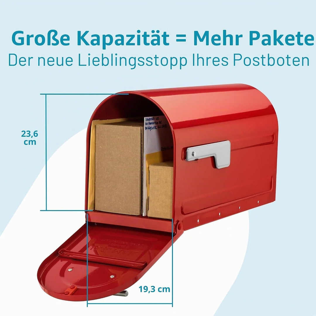 Architectural MAILBOXES 7900-7R-SR Boulder Briefkasten, rot, Rot