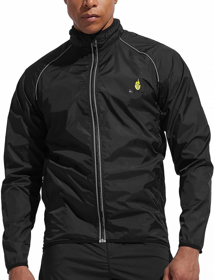 WOSAWE Herren-Fahrradjacke Winddichte wasserdichte MTB Mountainbike Jacket Für Radfahren, Joggen & W