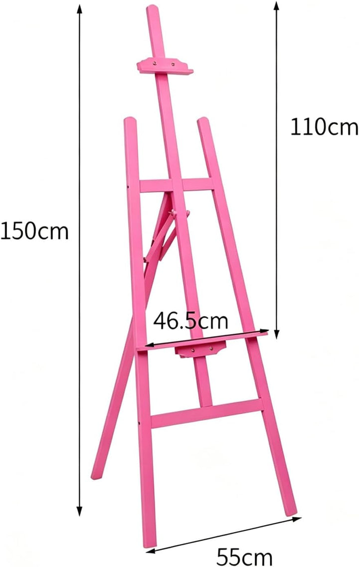 Staffelei Holz Gross，Staffelei Kinder，150 Cm Massivholz-Malstaffelei,Höhenverstellbare,Geeignet Für