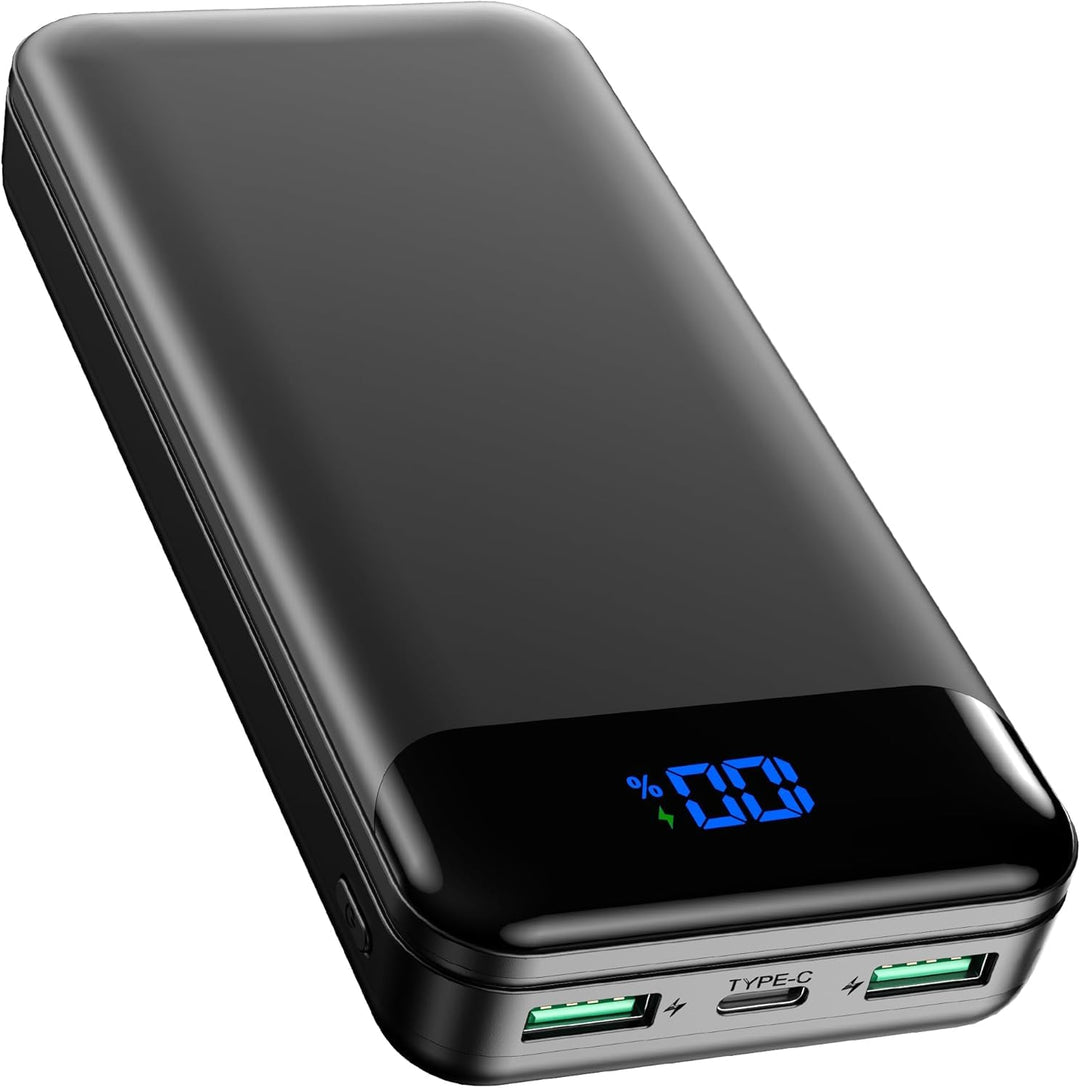 Enerwow Power Bank 27000 mAh, 22.5W Powerbank, USB C Externer Akkupack mit LCD Display, Tragbares La