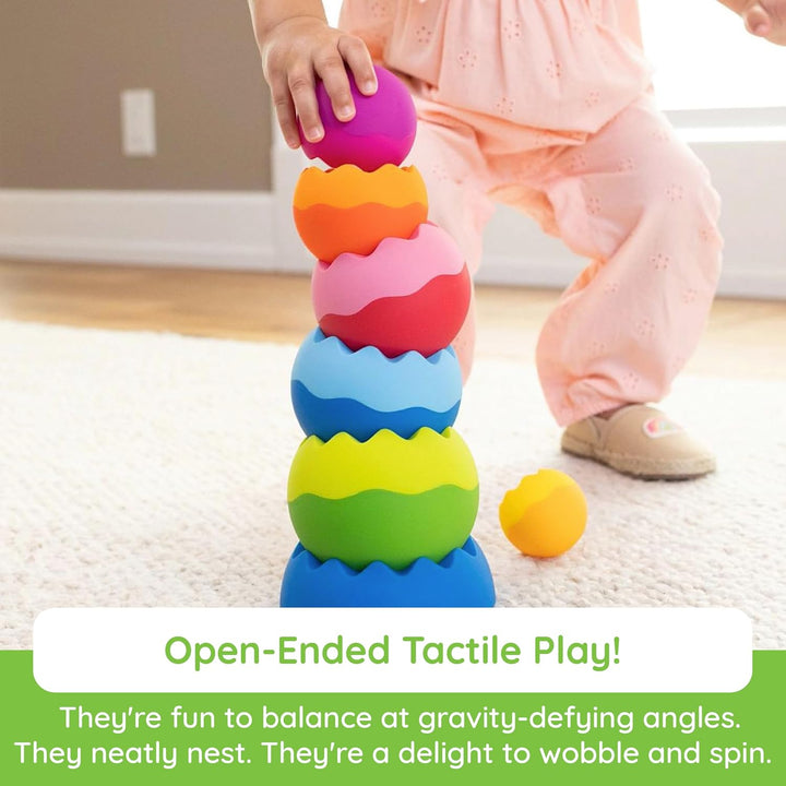 Fat Brain Tobbles Neo, Fat Brain Toys, Stacking Toys for Toddlers, Stacking Toy with Colours, Soft S