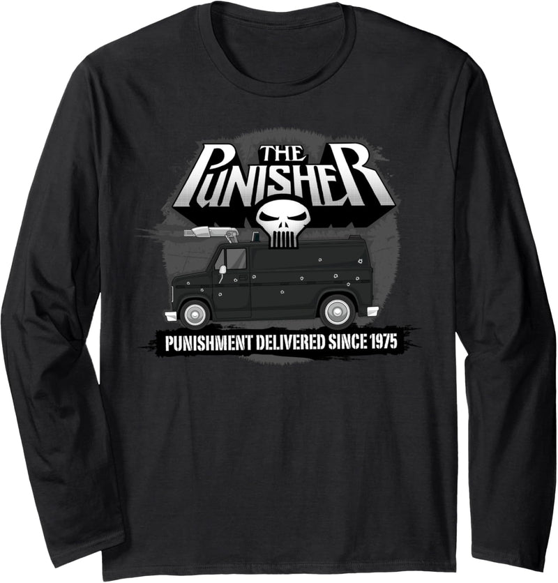 Marvel The Punisher Battle Van Punishment Delivered Langarmshirt