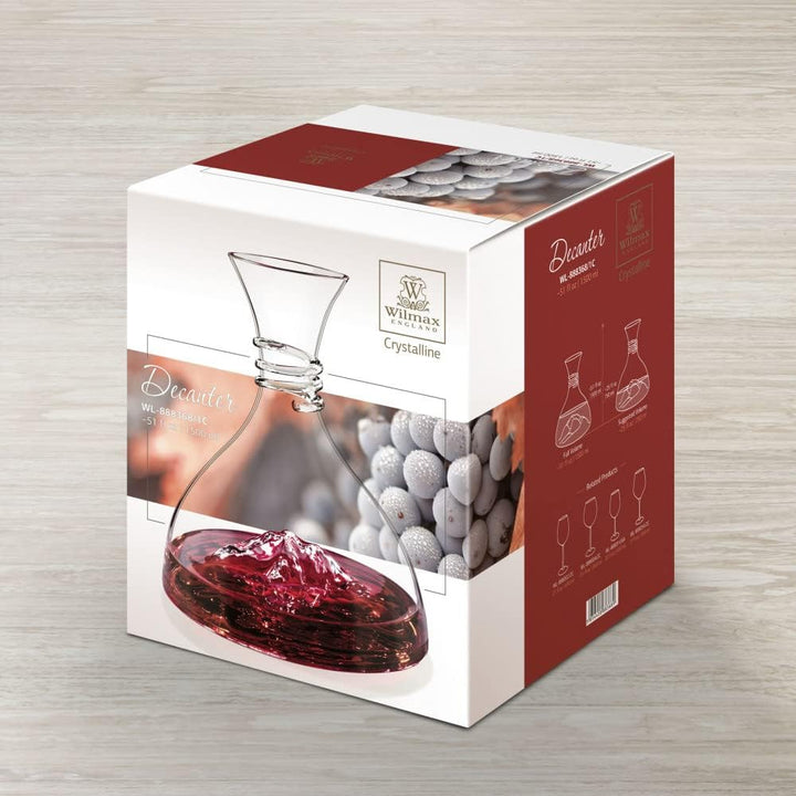 Wilmax Rotwein-Dekanter | 1500 ml | Wein-Karaffe aus Glas | Wein-dekantierer | Weinkaraffe | Dekanti