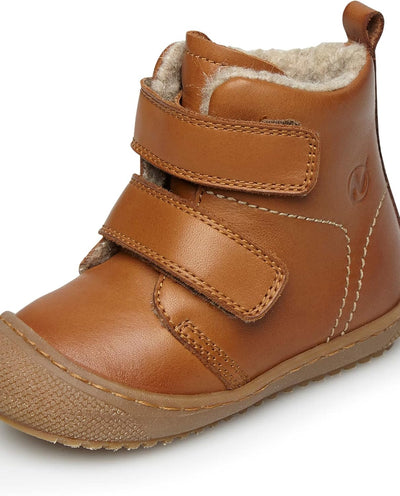 Naturino Bubble VL-Stiefeletten aus gefüttertem Nappaleder, Cognac 26