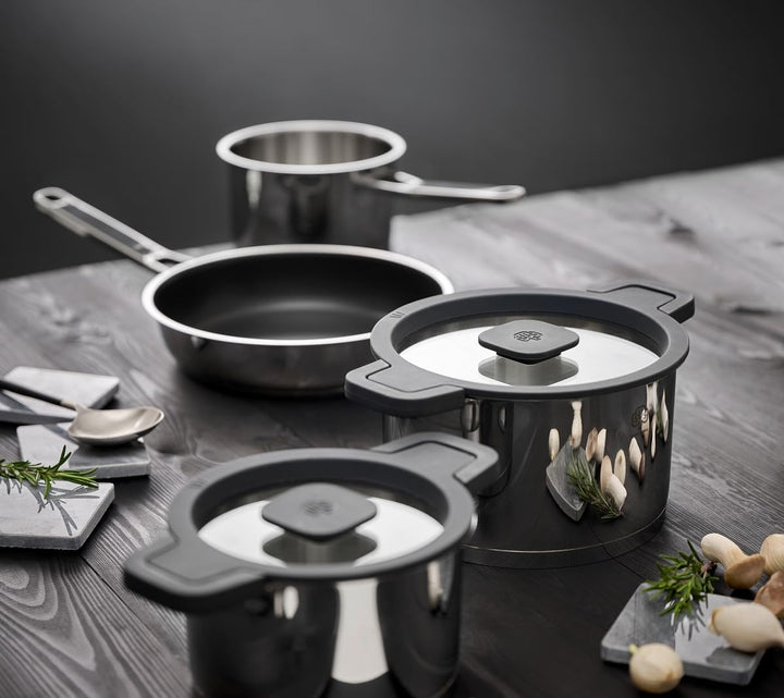 Schulte-Ufer Fleischtopf Maxa by Barski Design 64119-24, Edelstahl, 24 cm, ca. 5,5 l FT 24 cm, FT 24