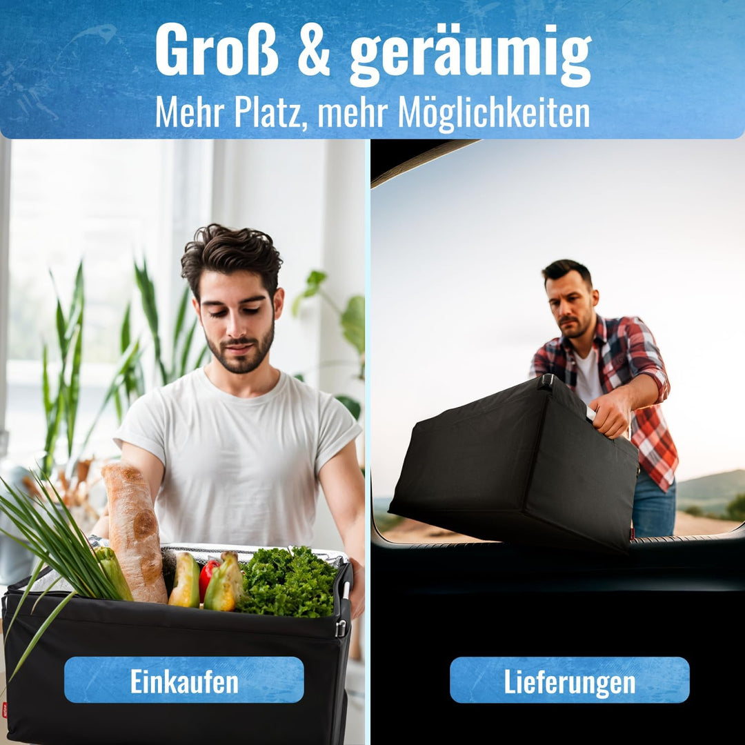 achilles Transportbox mit Kühlfunktion, Einkaufsbox mit Kühleinsatz, Kühlkorb gross, Einkaufskorb, k