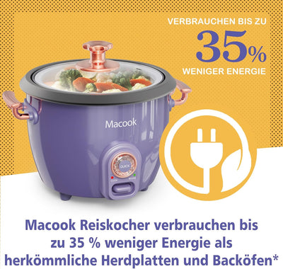 Reiskocher (5 Tassen, 1 Liter) & Dampfgarer mit Dualmodus 400W/200W Rice Cooker, Antihaftbeschichtet