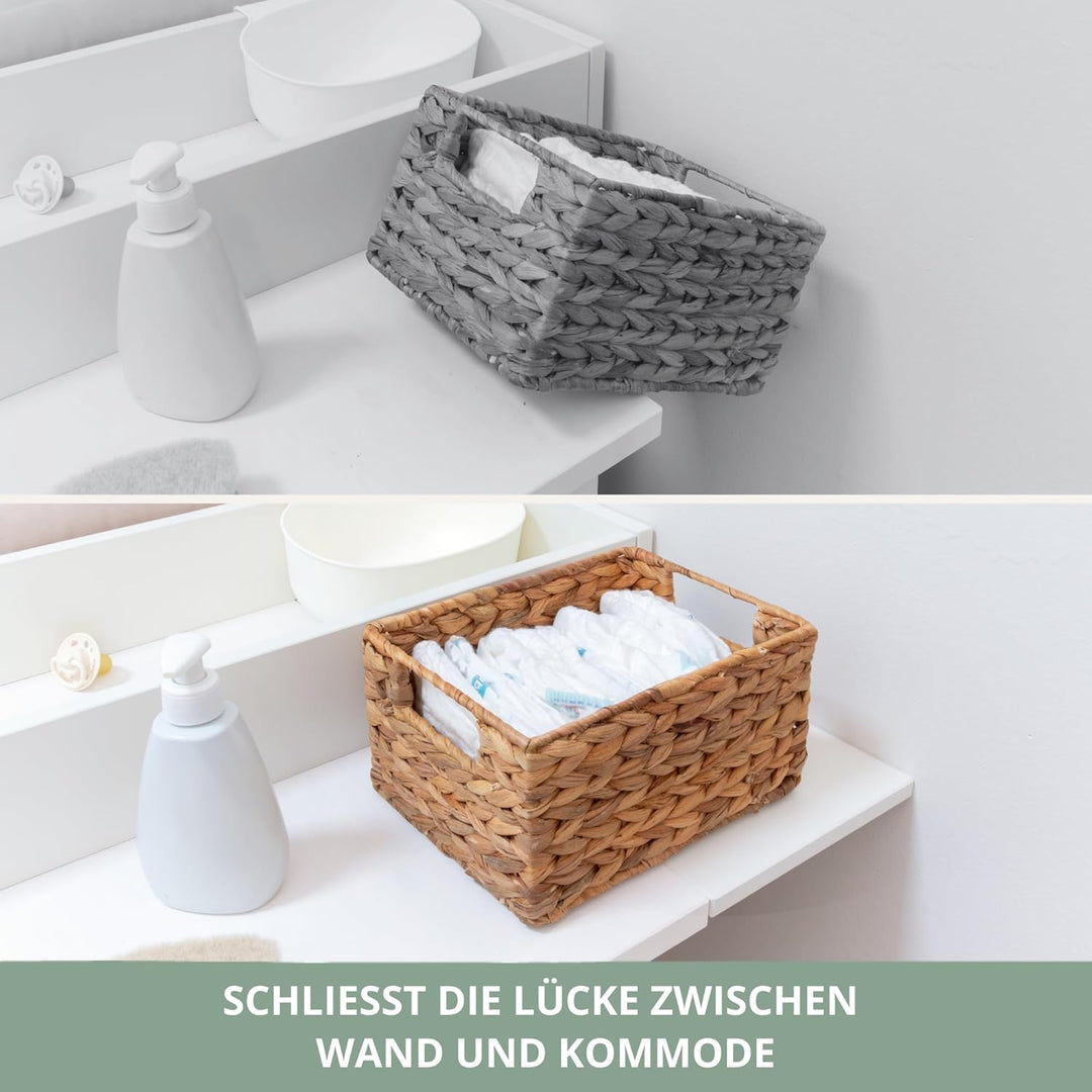 Wickelaufsatz Set für IKEA HEMNES – mit Aufsatz, Wickelauflage & Umrandung aus 100% Baumwolle (Blush