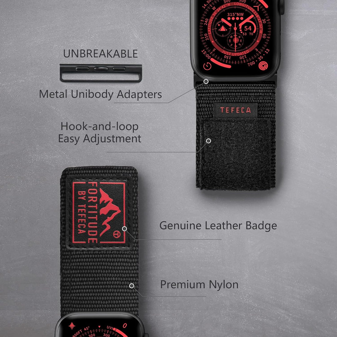 Tefeca Fortitude Serie Ultrawide Armband Kompatibel mit Apple Watch Ultra/Ultra2 Serie 9/8/SE2/7/6/S