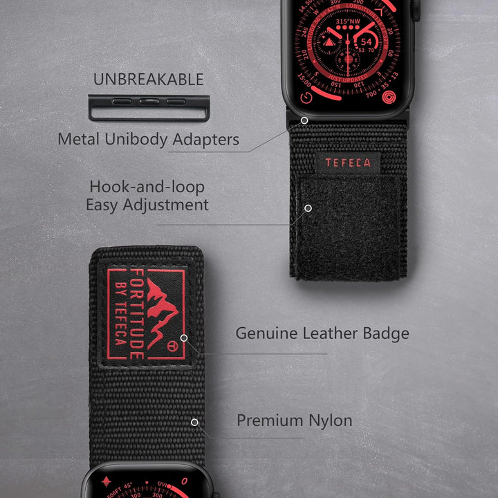 Tefeca Fortitude Serie Ultrawide Armband Kompatibel mit Apple Watch Ultra/Ultra2 Serie 9/8/SE2/7/6/S